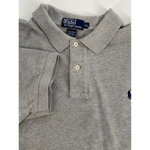 Polo Ralph Lauren Mens XXL Gray Short Sleeve Classic Fit Polo Shirt Big Pony